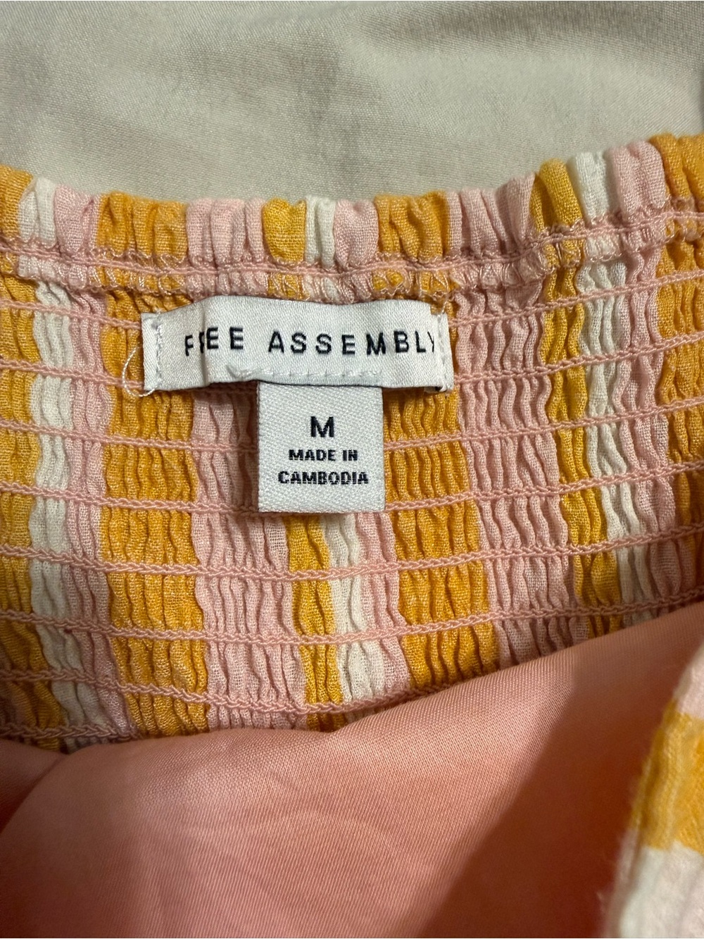 Women’s Yellow & White Striped Midi Sundress - Picture 4 of 4